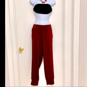 Womens Soft Casual Drawstring Tie Elastic Waist Loose Jogger Pants with Pockets
